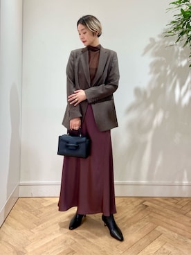 「ストライプジャケット」｜Ishii_TOMORROWLANDさん（レディース・165cm）の秋コーディネート