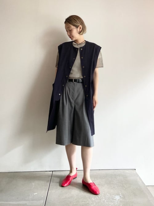 BACCA（バッカ） ベスト ジレ ビンテージピケ ミドルベスト レディース