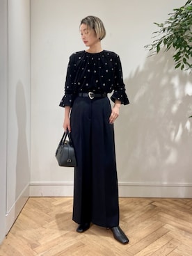 「ベロア」｜Ishii_TOMORROWLANDさん（レディース・165cm）の冬コーディネート