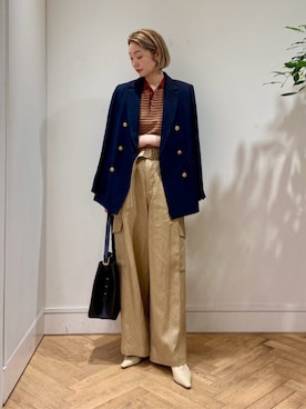 「MACPHEE（マカフィー）のアイテム（ジャケット/アウター）」を使った、Ishii_TOMORROWLANDさん（レディース・165cm）の春コーディネート