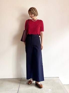 「レッド」｜Ishii_TOMORROWLANDさん（レディース・165cm）の夏コーディネート