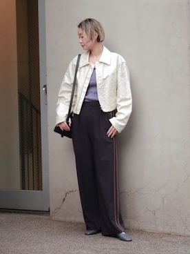 「MACPHEE（マカフィー）のアイテム（パンツ）」を使った、Ishii_TOMORROWLANDさん（レディース・165cm）の冬コーディネート