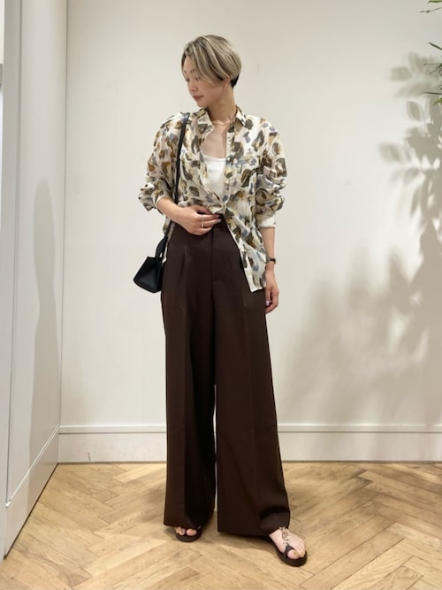 ストレッチトロピカル タックワイドパンツ（スラックス）｜MACPHEE