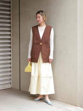 「PHILIPPE AUDIBERT（フィリップ オーディベール）のアイテム」を使った、Ishii_TOMORROWLANDさん（レディース・165cm）の春コーディネート