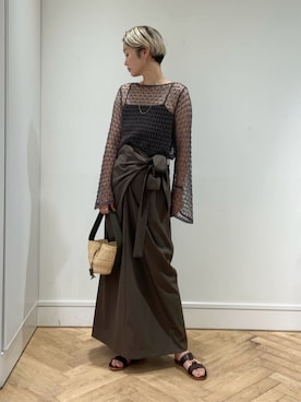 「ラップスカート」｜Ishii_TOMORROWLANDさん（レディース・165cm）の夏コーディネート