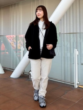 「アイテム（ブルゾン）」を使った、New Balanceさん（レディース・159cm）の冬コーディネート