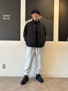 「アイテム（ダウンベスト）」を使った、New Balanceさん（メンズ・174cm）の秋コーディネート