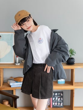 「キャップ女子」｜「アイテム（その他アウター）」を使った、New Balanceさん（レディース・168cm）の秋コーディネート