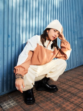 「NEW BALANCE（ニューバランス）のアイテム（その他アウター）」を使った、New Balanceさん（レディース・167cm）の春コーディネート