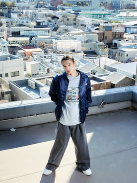 「NEW BALANCE（ニューバランス）のアイテム（その他アウター）」を使った、New Balanceさん（メンズ・175cm）の春コーディネート