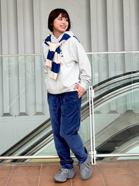 「アイテム（ポロシャツ）」を使った、New Balanceさん（レディース・160cm）の秋コーディネート