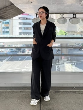 「アイテム（テーラードジャケット）」を使った、New Balanceさん（レディース・158cm）の秋コーディネート