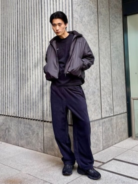 「アイテム（スニーカー）」を使った、New Balanceさん（メンズ・188cm）の冬コーディネート