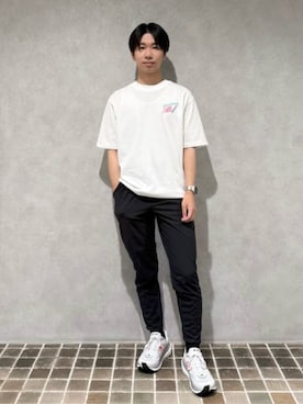 「NEW BALANCE（ニューバランス）のサポーティブリバウンドインソール（インソール/シューズクッション、グレー系）」を使った、New Balanceさん（レディース・150cm）の夏コーディネート