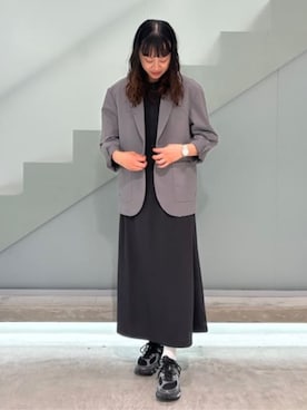 「アイテム（ドレス）」を使った、New Balanceさん（レディース・168cm）の秋コーディネート