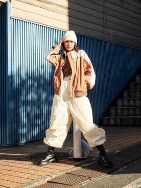 「NEW BALANCE（ニューバランス）のアイテム（その他アウター）」を使った、New Balanceさん（レディース・167cm）の春コーディネート