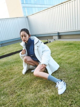 「NEW BALANCE（ニューバランス）のアイテム（その他アウター）」を使った、New Balanceさん（レディース・166cm）の冬コーディネート