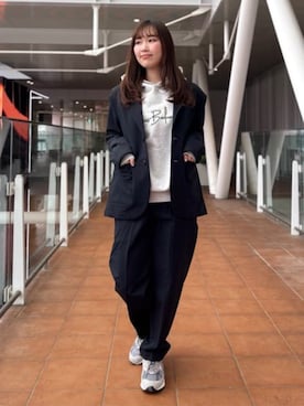 「アイテム（パーカー）」を使った、New Balanceさん（レディース・159cm）の秋コーディネート