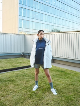 「NEW BALANCE（ニューバランス）のアイテム（その他アウター）」を使った、New Balanceさん（レディース・166cm）の冬コーディネート