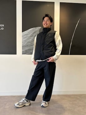 「アイテム（ダウンベスト）」を使った、New Balanceさん（メンズ・175cm）の秋コーディネート
