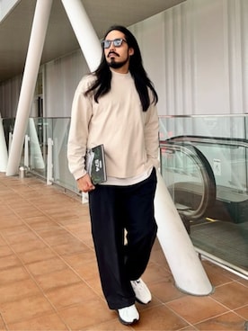 「アイテム（スラックス）」を使った、New Balanceさん（メンズ・174cm）の秋コーディネート