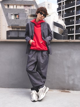 「NEW BALANCE（ニューバランス）のアイテム（ジャケット/アウター）」を使った、New Balanceさん（メンズ・178cm）の秋コーディネート
