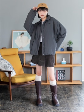 「キャップ女子」｜「アイテム（その他アウター）」を使った、New Balanceさん（レディース・168cm）の秋コーディネート