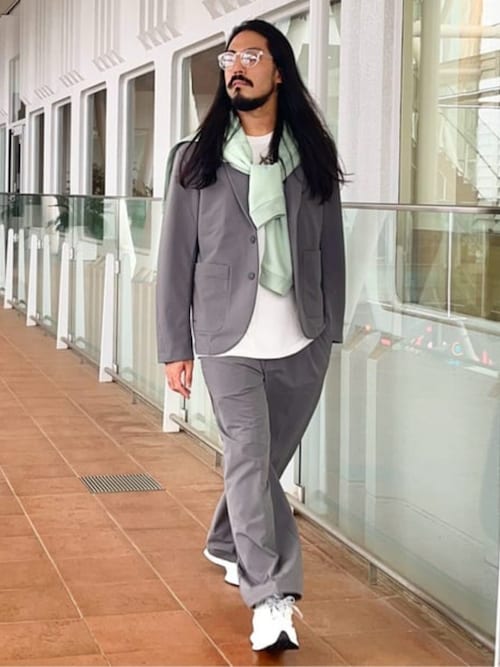 月末までお値下げnew balance レディースパンツ グレー NB GREY ワイドパンツ（スラックス）｜New Balance