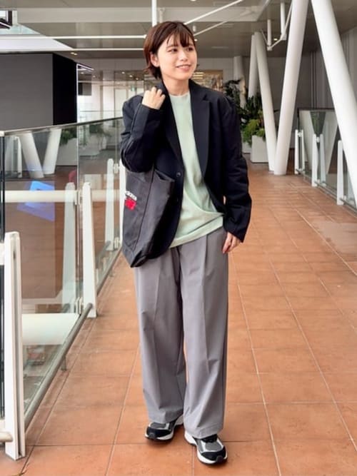月末までお値下げnew balance レディースパンツ グレー New Balance パンツ NB GREY WIDE PANTS / ニューバランス