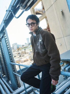 「NEW BALANCE（ニューバランス）のアイテム（その他アウター）」を使った、New Balanceさん（メンズ・172cm）の冬コーディネート