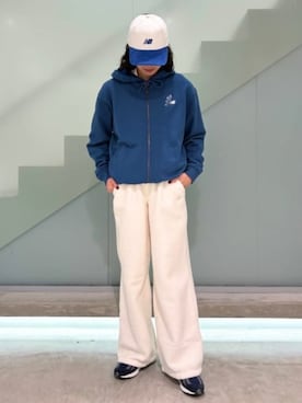 「NEW BALANCE（ニューバランス）のアイテム（帽子）」を使った、New Balanceさん（レディース・168cm）の冬コーディネート