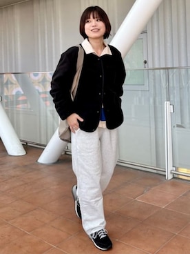 「アイテム（ポロシャツ）」を使った、New Balanceさん（レディース・160cm）の冬コーディネート