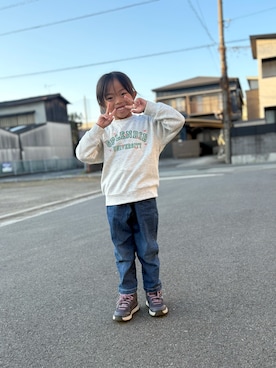 「アイテム（スニーカー）」を使った、IRO⭐️SHIさん（キッズ・120cm）の冬コーディネート