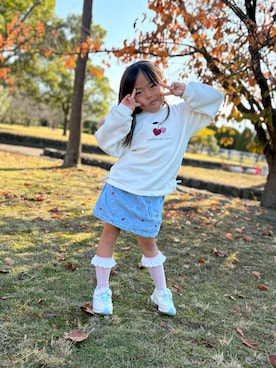 「アイテム（スウェット）」を使った、IRO⭐️SHIさん（キッズ・110cm）の秋コーディネート