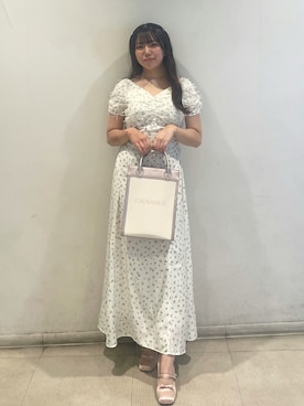 「CALNAMUR（カルナムール）のアイテム（ワンピース/ドレス）」を使った、sayakaさん（レディース・154cm）の夏コーディネート