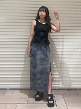「CALNAMUR（カルナムール）のアイテム」を使った、sayakaさん（骨格ストレート・レディース・154cm）の夏コーディネート