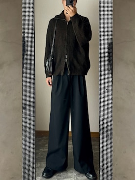 「アイテム（イヤーカフ）」を使った、桜さん（メンズ・177cm）の冬コーディネート