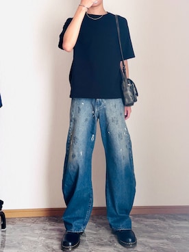 「アイテム（イヤーカフ）」を使った、桜さん（メンズ・177cm）の秋コーディネート