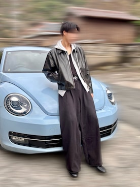 「SINSS（シンス）のアイテム（アクセサリー）」を使った、桜介さん（メンズ・177cm）の春コーディネート