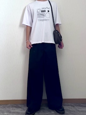 「アイテム（イヤーカフ）」を使った、桜さん（メンズ・177cm）の秋コーディネート