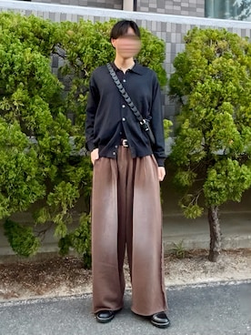 「ニットシャツ」｜桜介さん（メンズ・177cm）の春コーディネート