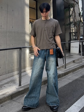 「IL BISONTE（イルビゾンテ）のアイテム」を使った、Ousukeさん（メンズ・177cm）の夏コーディネート