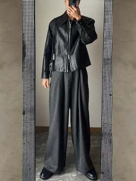 「アイテム（イヤリング）」を使った、桜さん（メンズ・177cm）の冬コーディネート