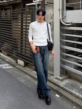 「KLEMAN（クレマン）のアイテム」を使った、Ousukeさん（メンズ・177cm）の秋コーディネート
