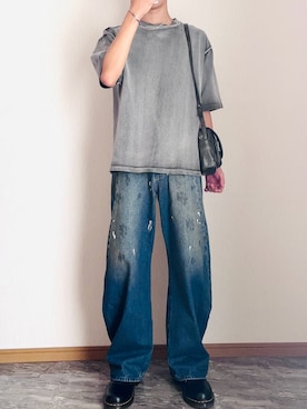 「アイテム（イヤーカフ）」を使った、桜さん（メンズ・177cm）の秋コーディネート