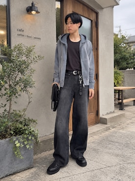 「アイテム（イヤーカフ）」を使った、Ousukeさん（メンズ・177cm）の秋コーディネート