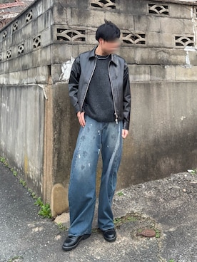 「SINSS（シンス）のアイテム（アクセサリー）」を使った、桜介さん（メンズ・177cm）の春コーディネート