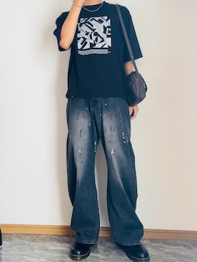 「アイテム（イヤーカフ）」を使った、桜さん（メンズ・177cm）の秋コーディネート