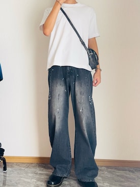 「アイテム（イヤーカフ）」を使った、桜さん（メンズ・177cm）の秋コーディネート
