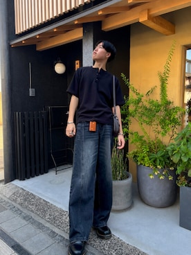 「SBG（エスビー）のアイテム」を使った、桜介さん（メンズ・177cm）の夏コーディネート